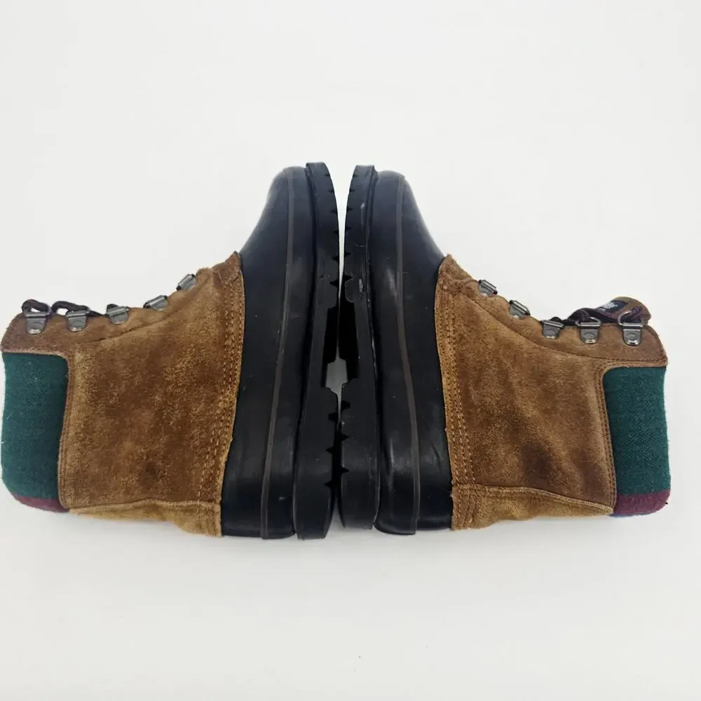 Northwest Territory ThermoLite Leather Suede Duck Boot Black Tan Rubber Womens 5
